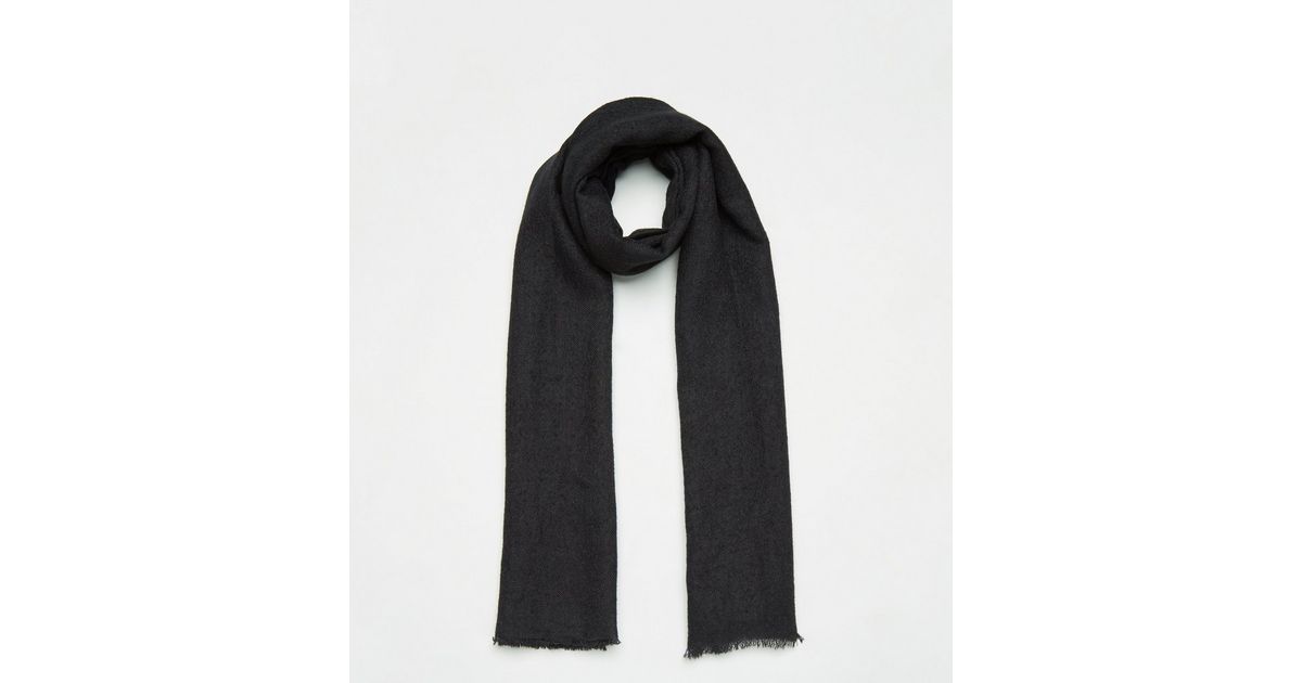 Black Plain Scarf New Look