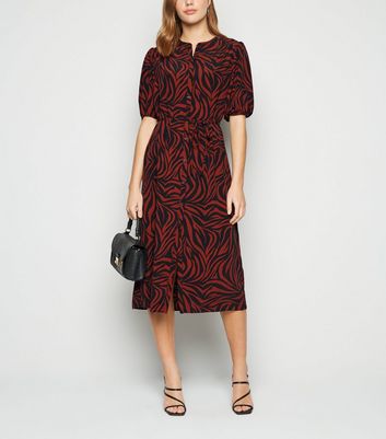 new look zebra dress