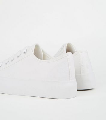 new look white canvas shoes