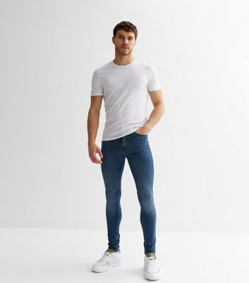 Blue Spray On Skinny Jeans | New Look