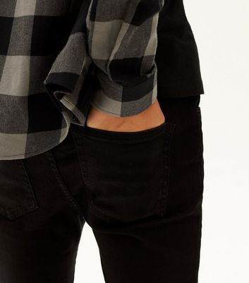 Image of Black Spray On Super Skinny Jeans New Look