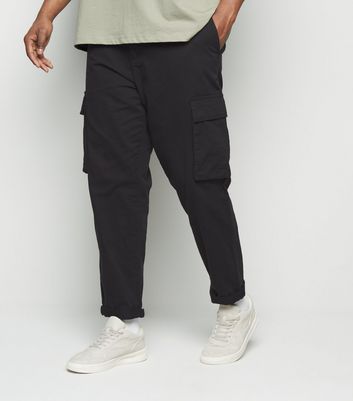 plus size black cargo trousers