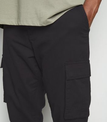 plus size black cargo trousers