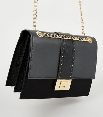 chain black shoulder bag