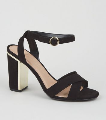 new look wide fit black heels