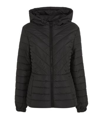 black hooded coats