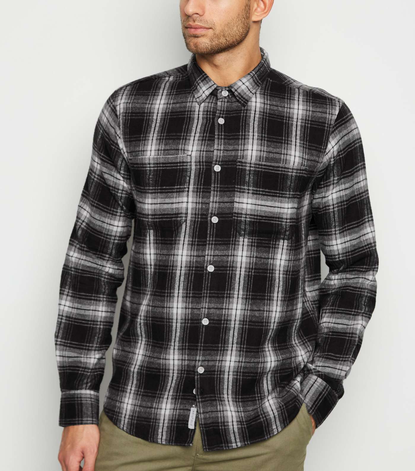 Bellfield Black Check Flannel Shirt