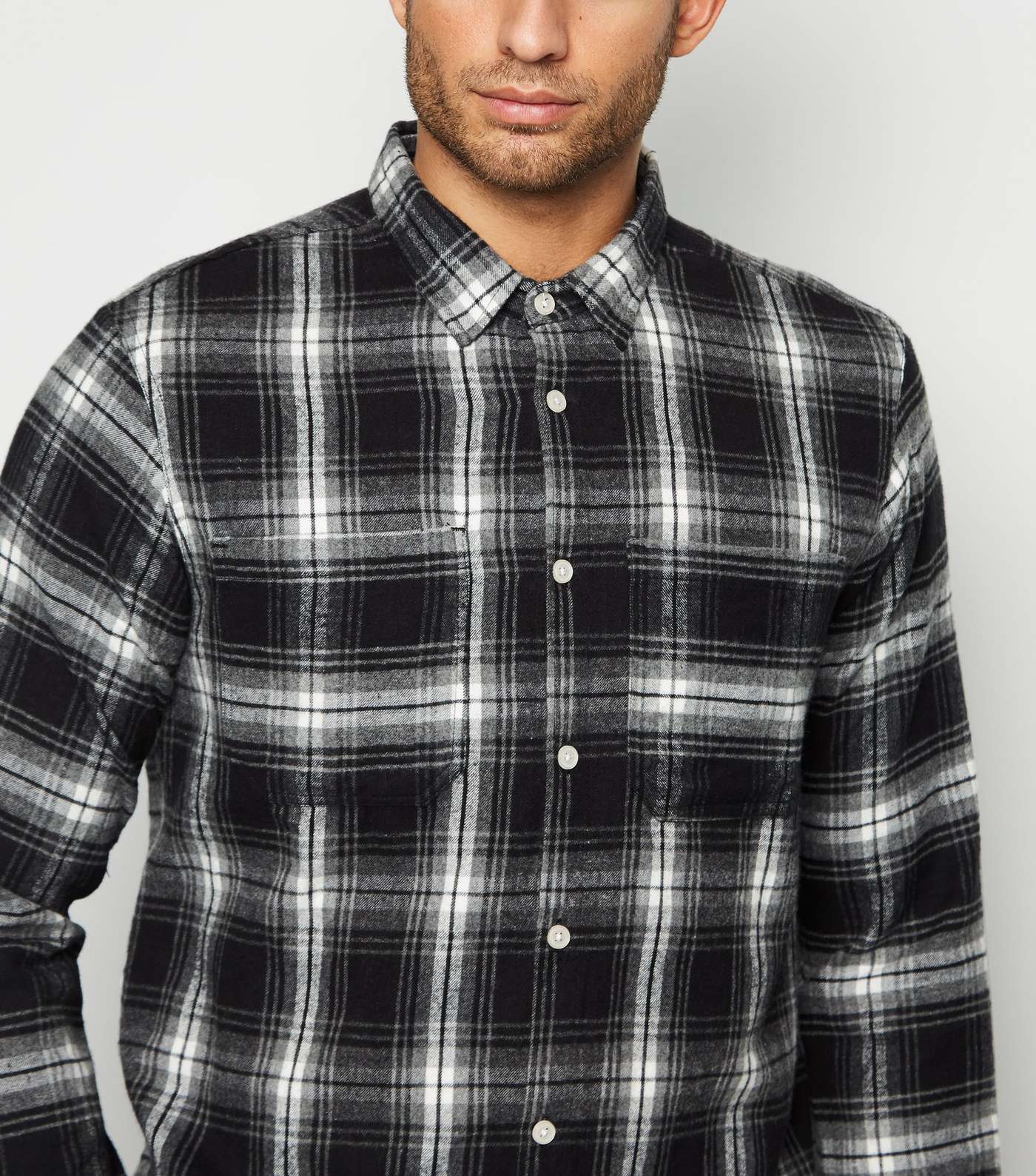 Bellfield Black Check Flannel Shirt Image 5