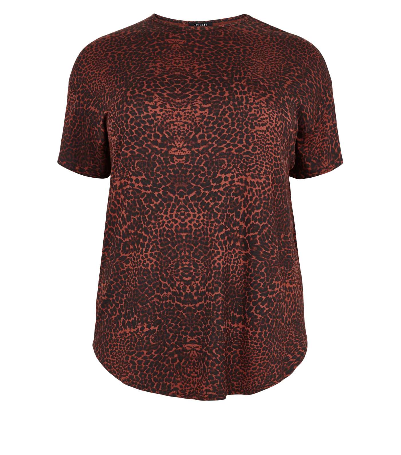 Curves Red Leopard Print T-Shirt Image 4