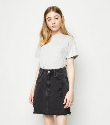 new look girls denim skirt