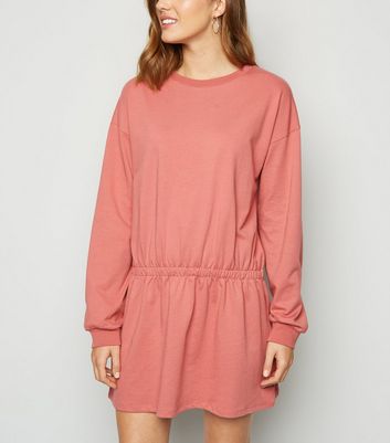NA-KD Mid Pink Jersey Jumper Dress 