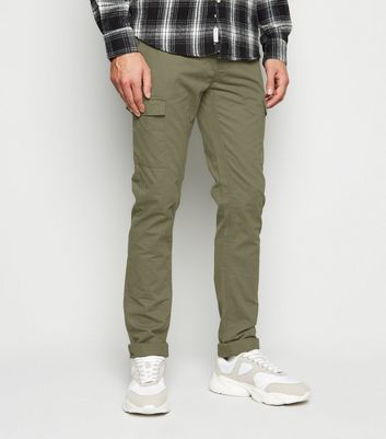 new look khaki cargo trousers