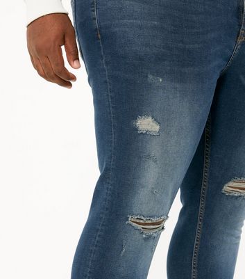black ripped tapered jeans mens
