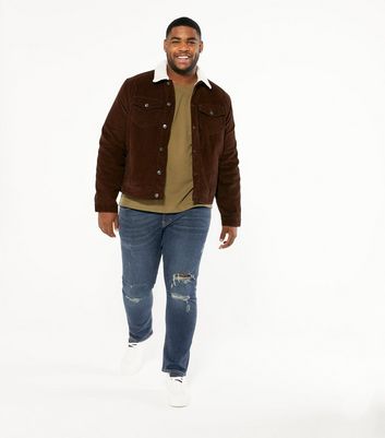 plus size stretch ripped jeans