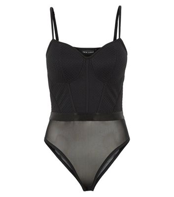 body noir bustier