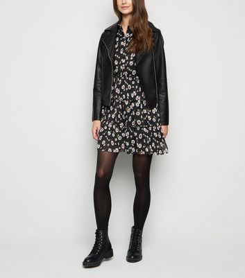 shirt dress with tights