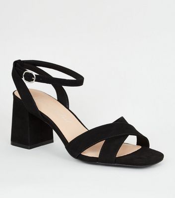 new look black wide fit sandals