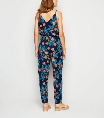 tropical floral jumpsuit