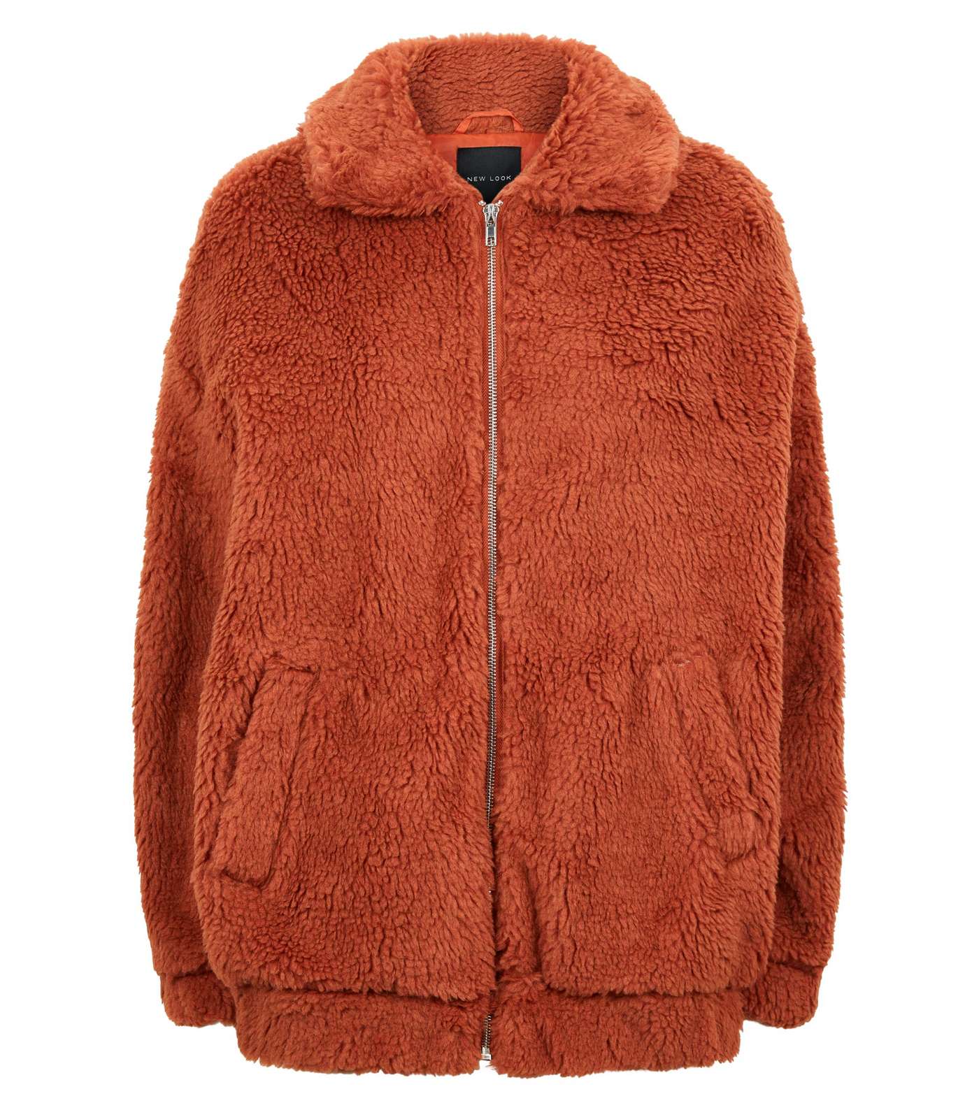 Cameo Rose Rust Teddy Bomber Jacket Image 4