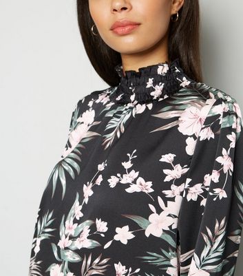 floral high neck top