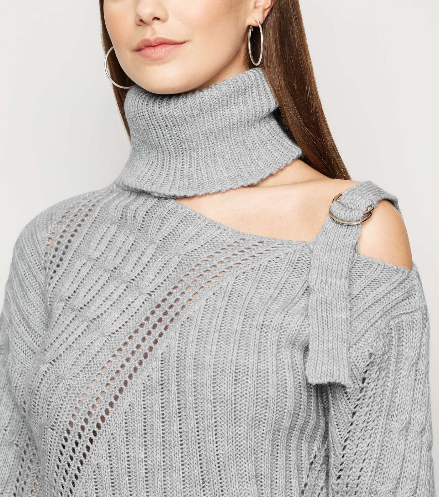 Cameo Rose Grey Cut Out Jumper Image 5