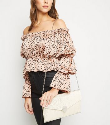 Stone Woven Metallic Clutch Bag New Look Vegan shop for Stone Woven Metallic Clutch Bag New Look Vegan at Shopo