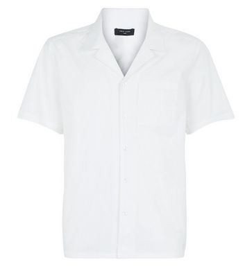 white poplin short sleeve shirt