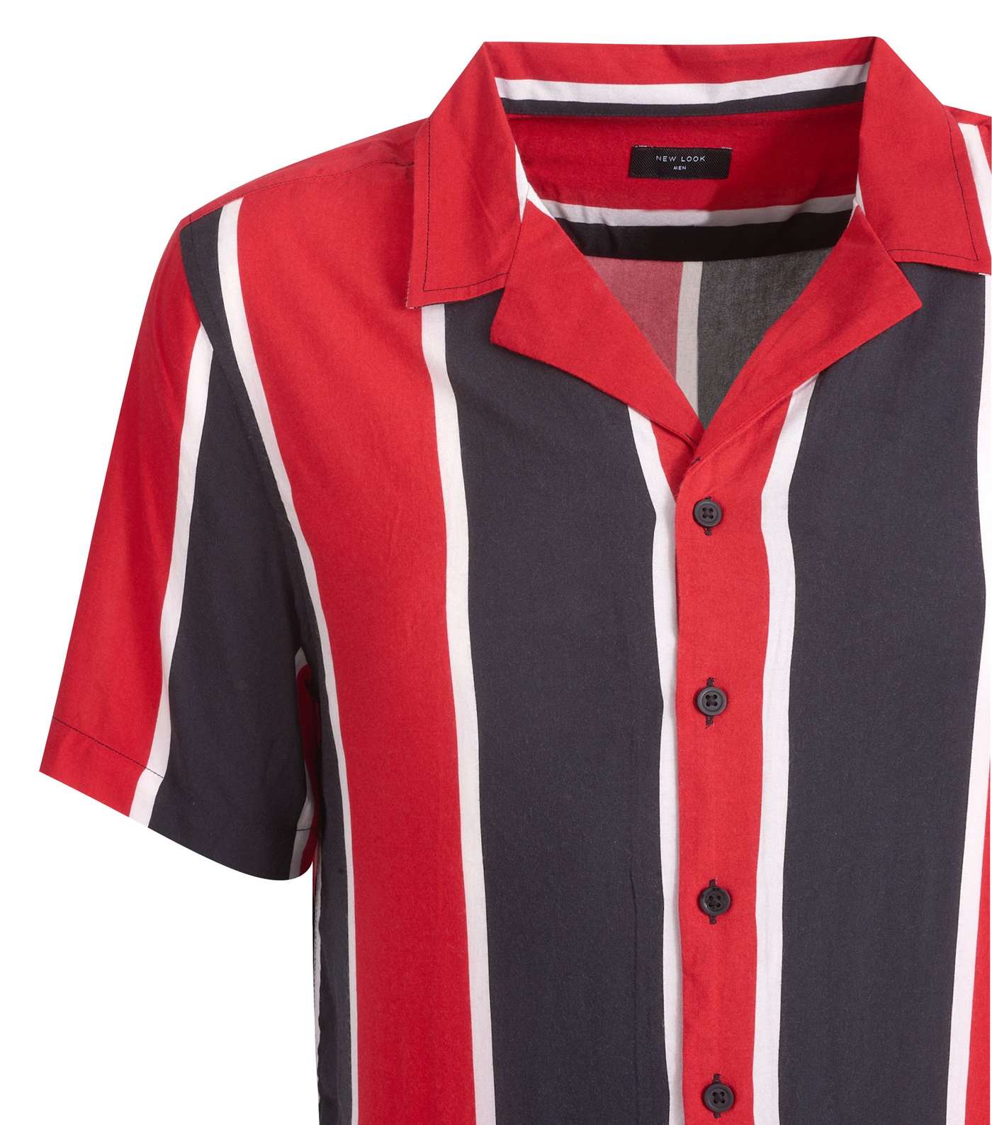 Plus Size Red Stripe Short Sleeve Shirt Image 3