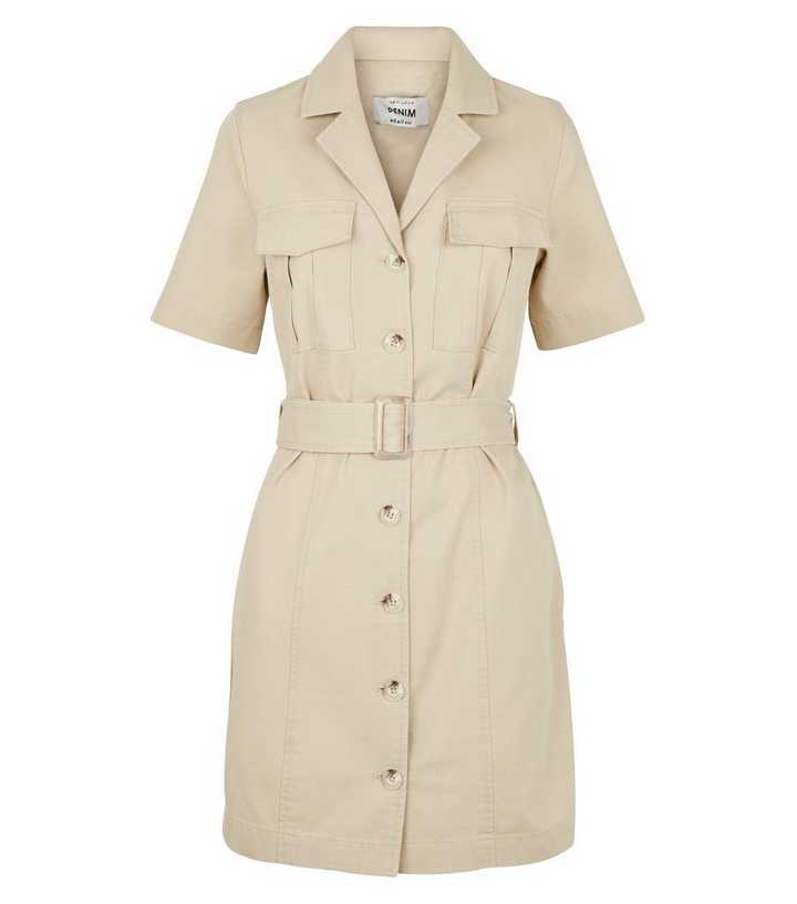 casey beige mini dress Emery Denim Mini Dress main image 1