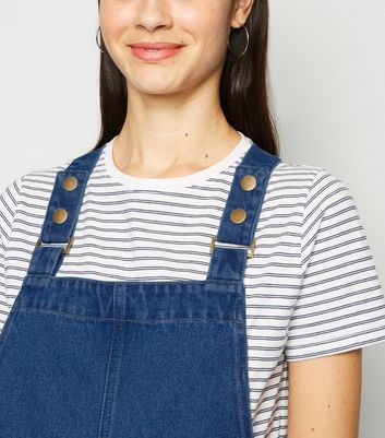 Denim pinafore clearance dress new look