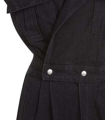 short sleeve denim boiler suit