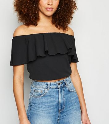 New look cheap black bardot top