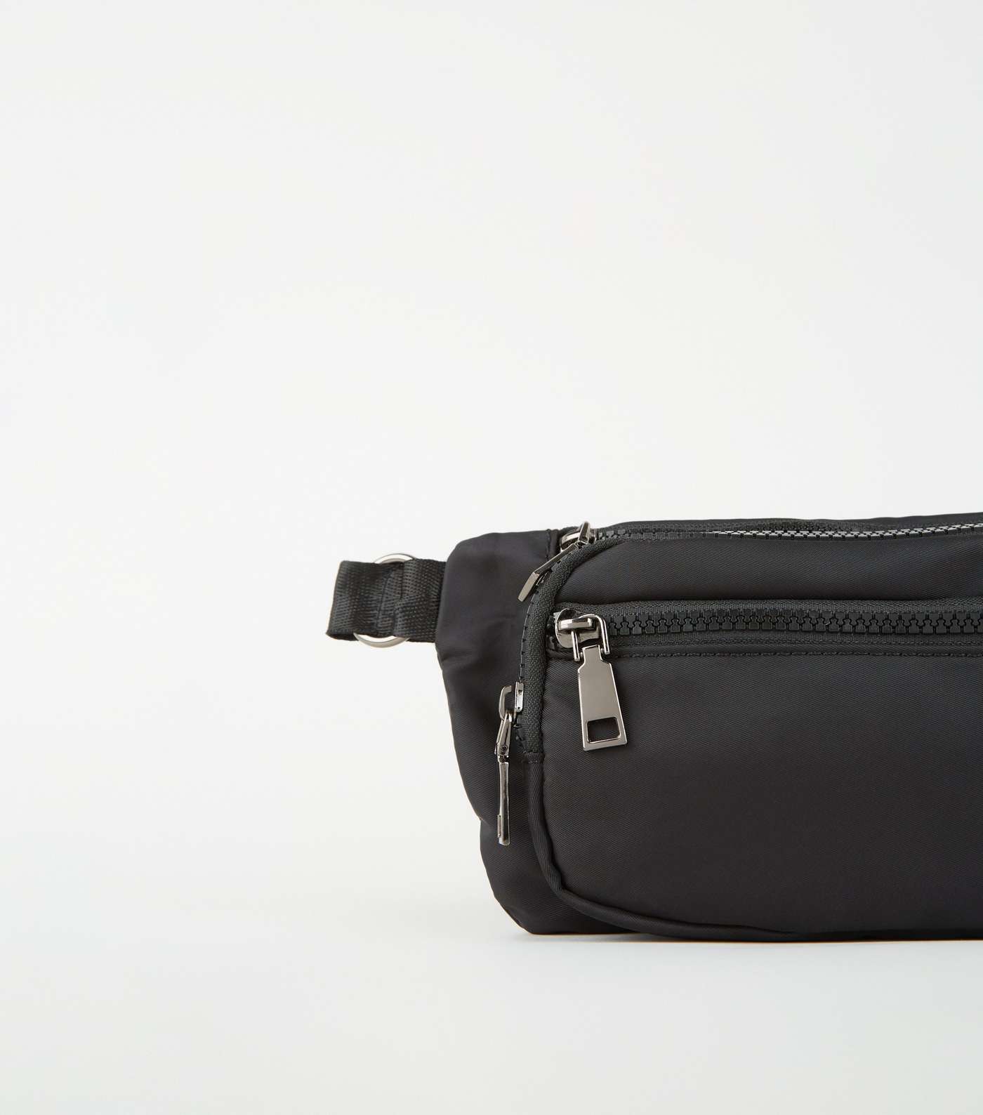 Black Nylon Rectangle Bum Bag Image 3