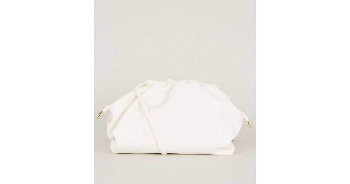 White Leather-Look Pouch Bag | New Look