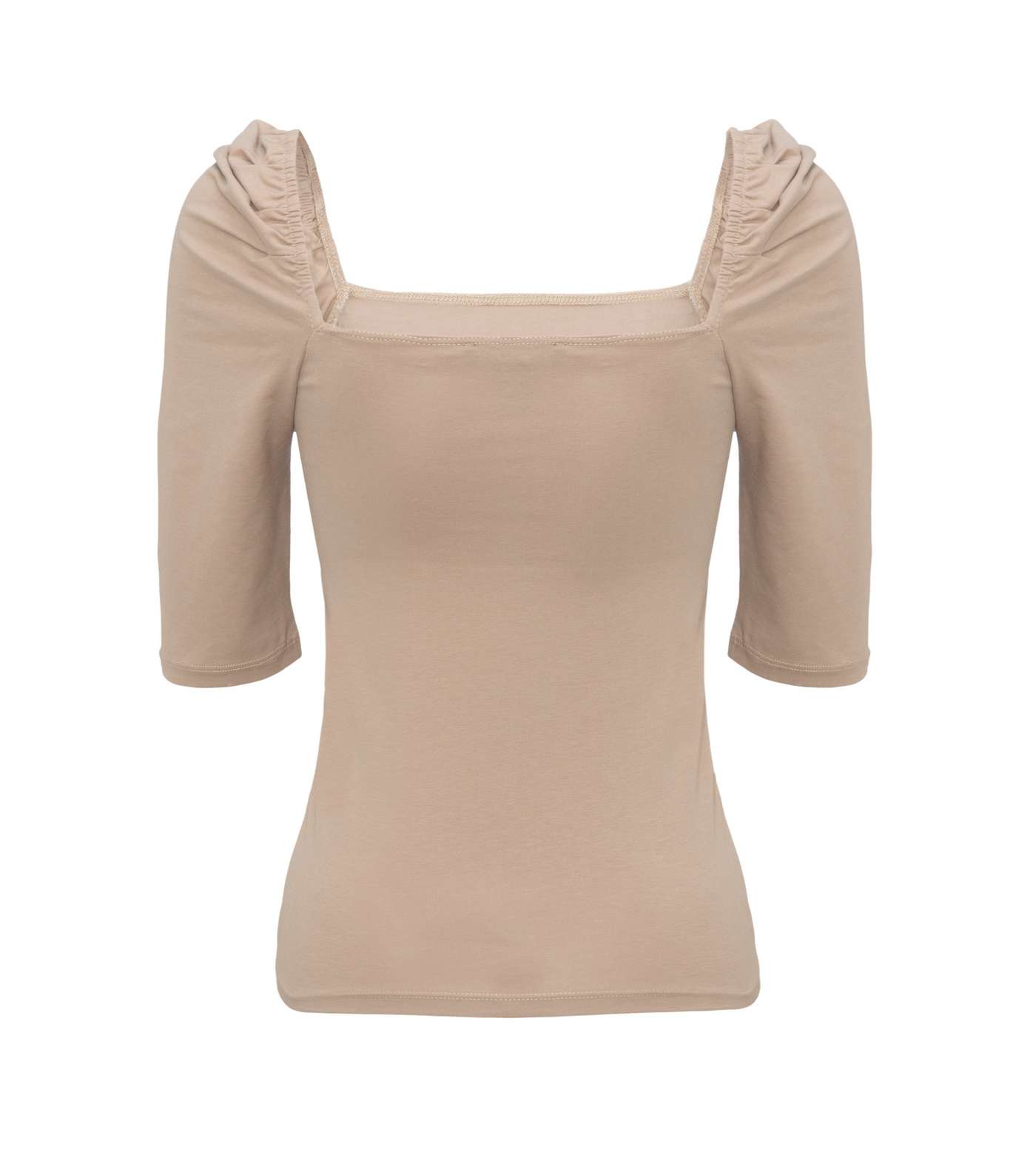 Mink Square Neck Puff Sleeve Top Image 2
