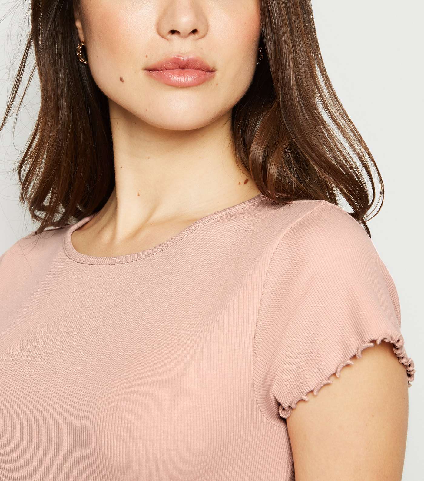 Pink Frill Trim Cap Sleeve T-Shirt Image 5