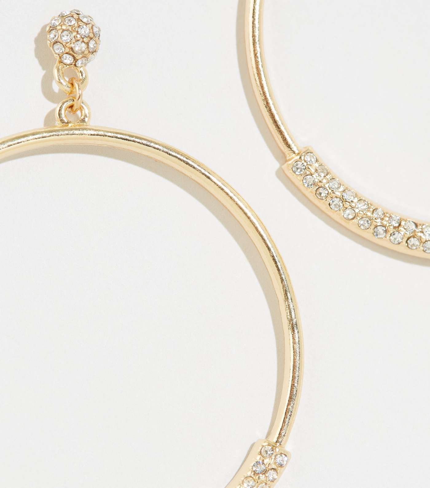 Gold Diamanté Door Knocker Earrings Image 3