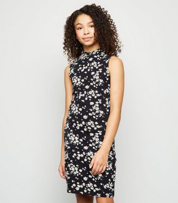 high neck one piece dress