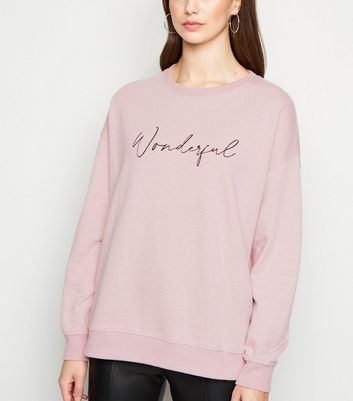 new look pink sweatshirt