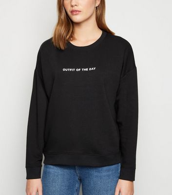 new look black sweatshirt