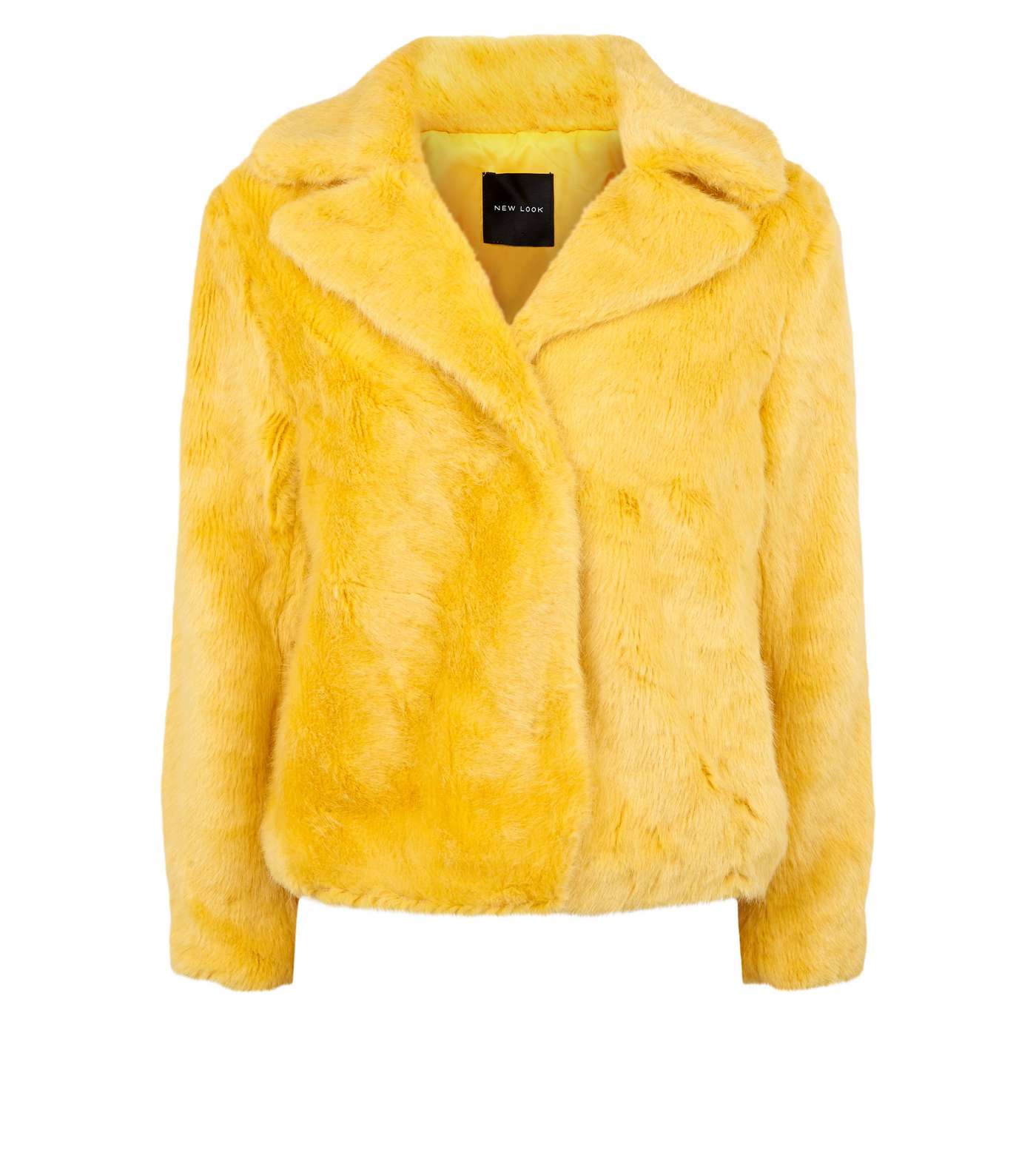 Cameo Rose Yellow Faux Fur Coat Image 4