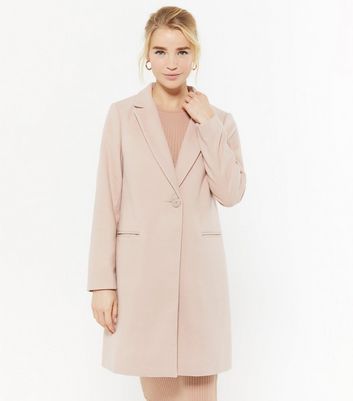 new look petite pink coat