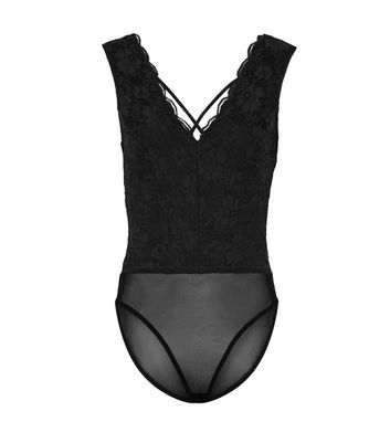 new look black body suit