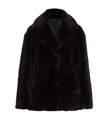 petite black fur jacket