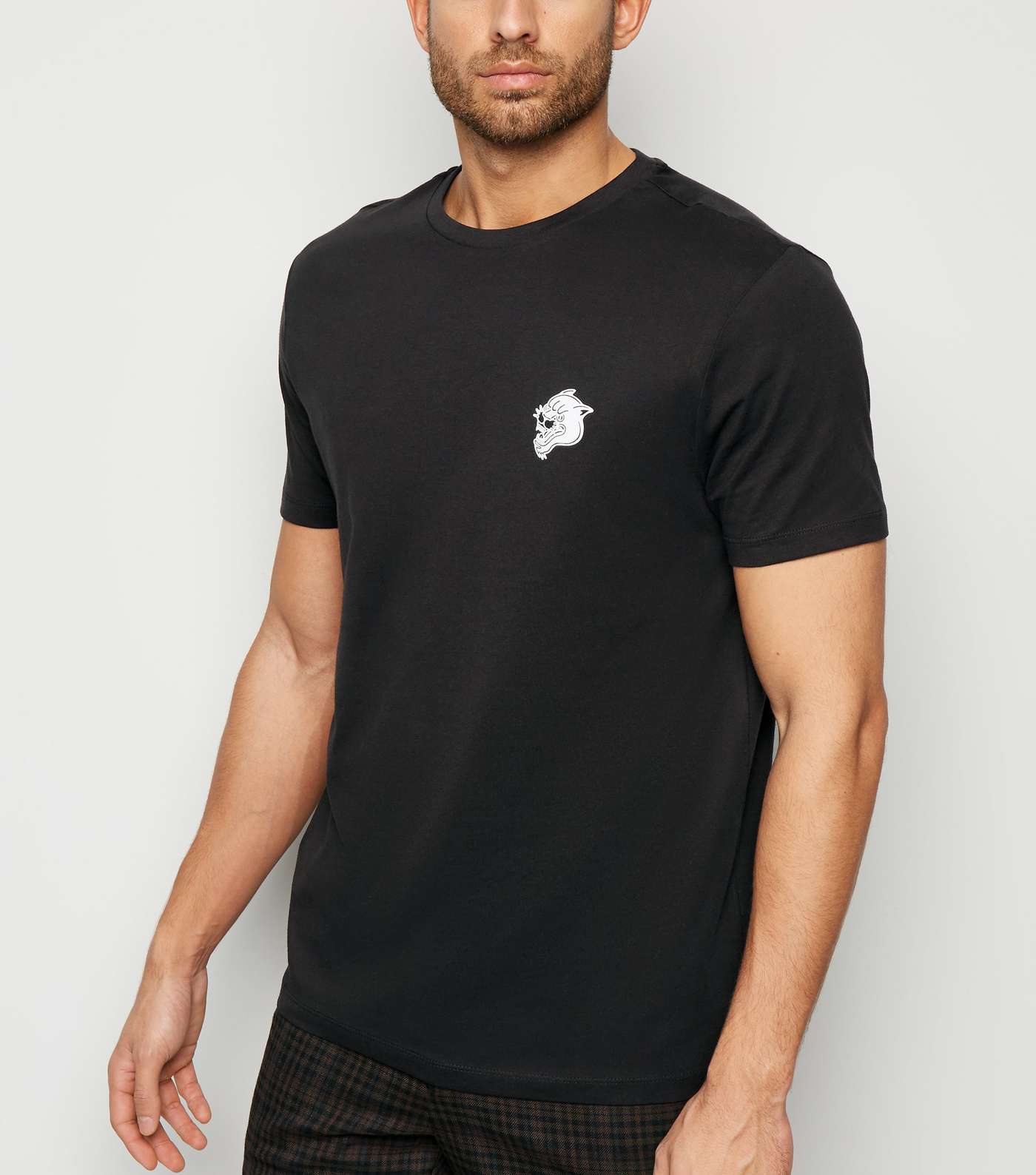 Black Printed Panther Short Sleeve T-Shirt