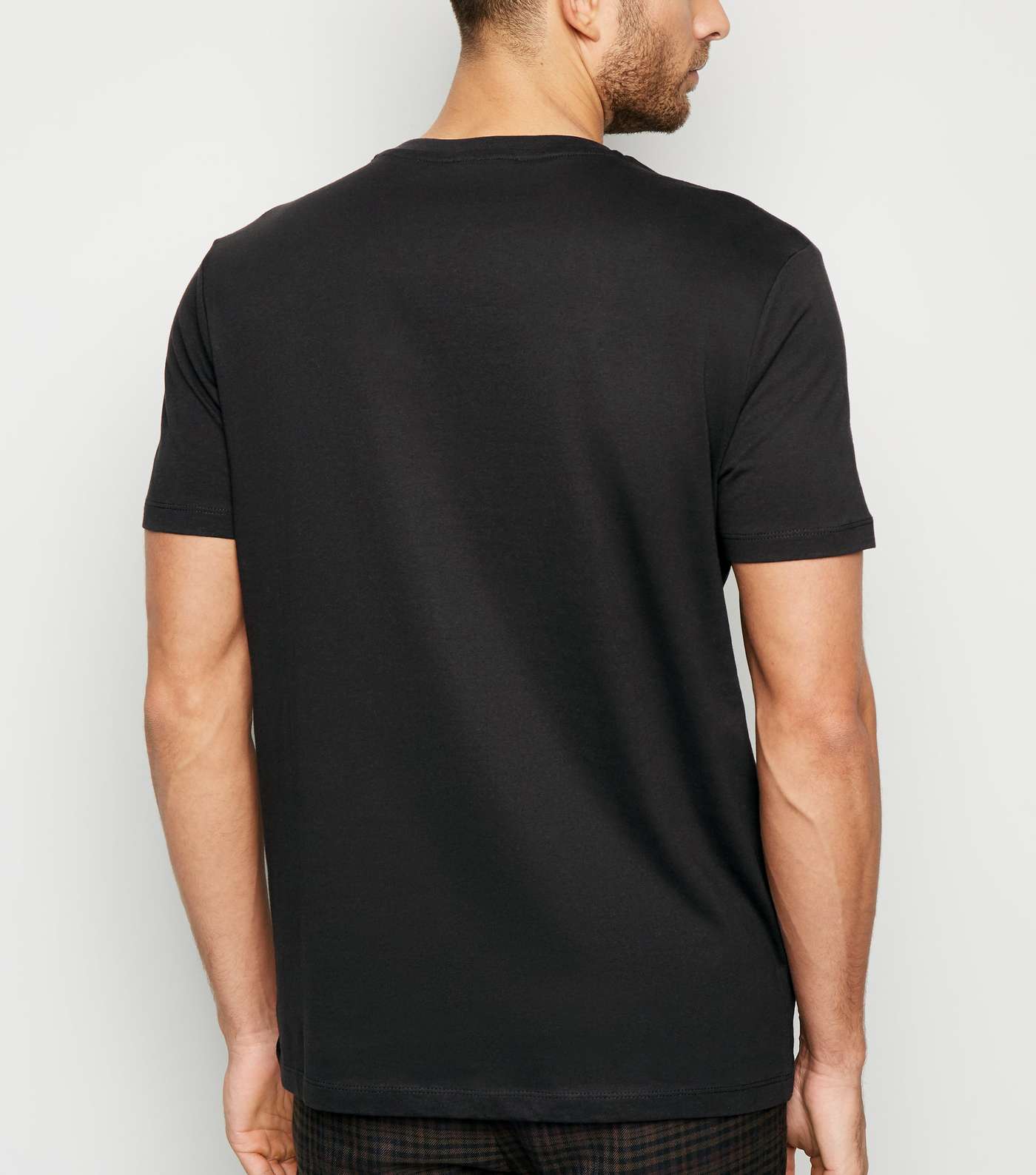 Black Printed Panther Short Sleeve T-Shirt Image 3