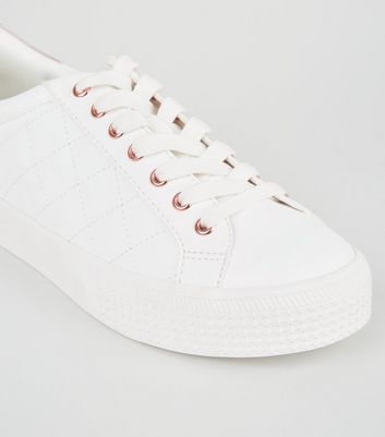 New look white store trainers