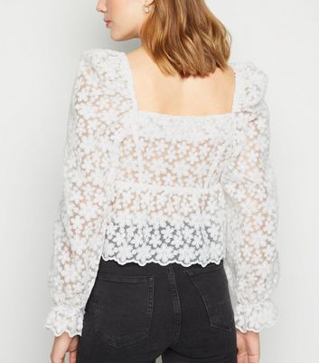 new look white peplum top