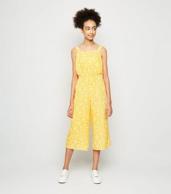 mustard jumpsuit new look