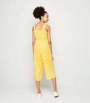 yellow jumpsuit new look